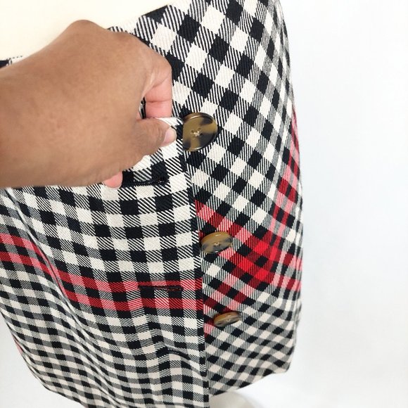 Who What Wear Multicolor Gingham/Checkered Skirt - Picture 7 of 12